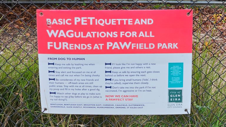 pawfield dog park rules 768x432