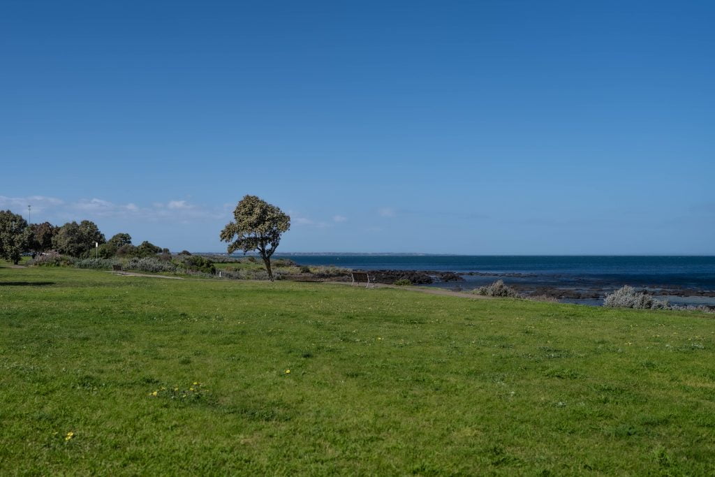 Bay view at Cyril Curtain Reserve Dog Off Leash Area Williamstown
