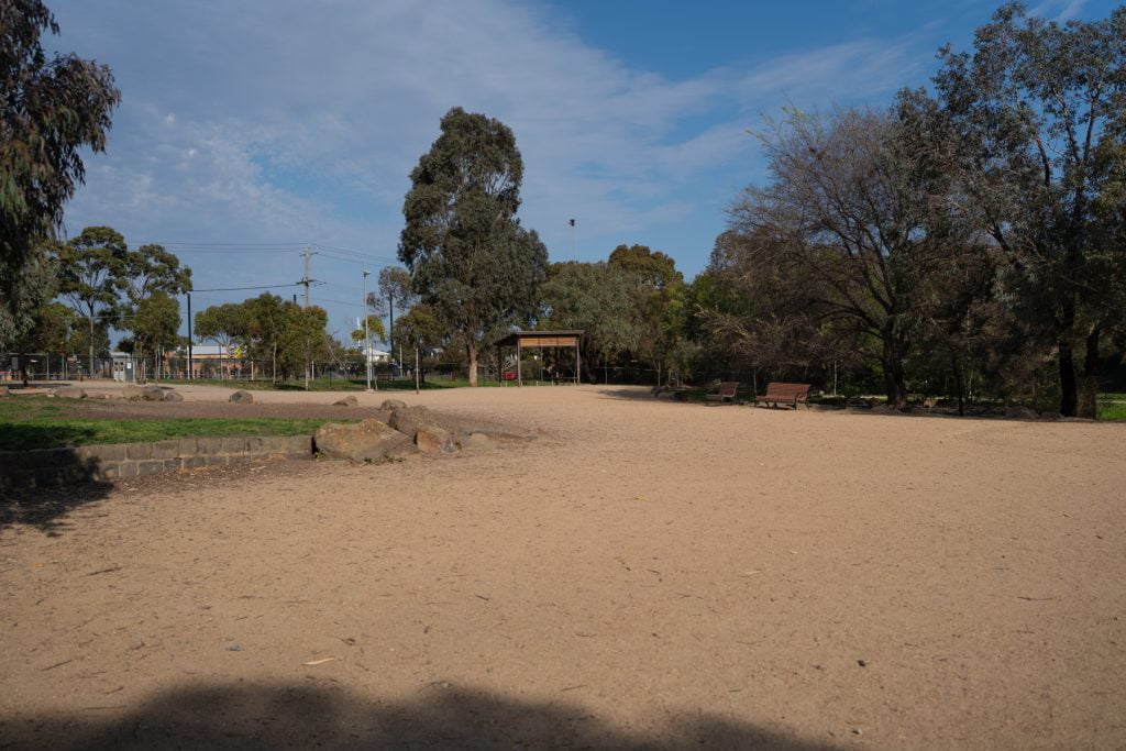 Fenced dog park in West Footscray