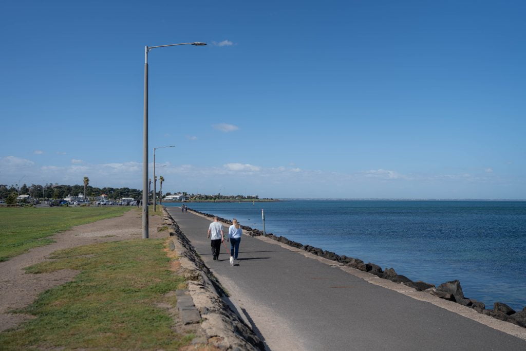 Gloucester Reserve walking path in Williamstown