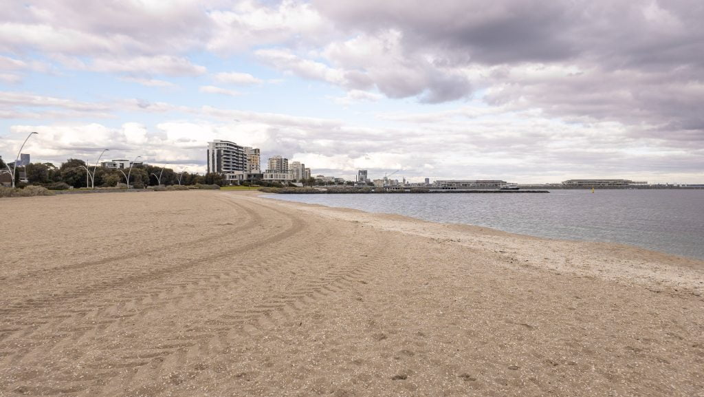 Large Sandy Area at Port Melbourne Dog Beach in Melbourne