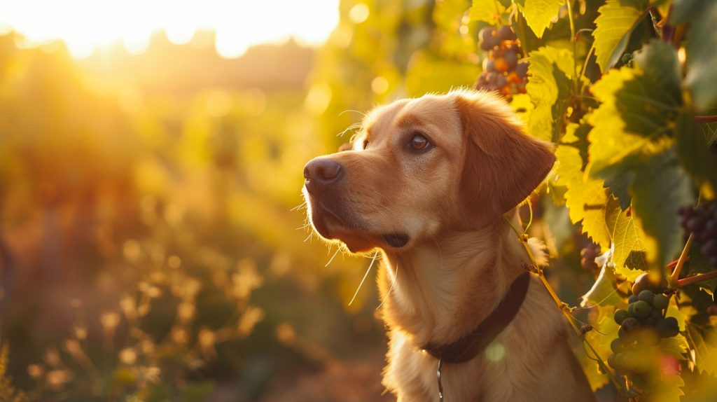 Dog at Winery 