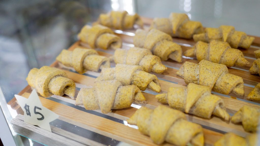 Supaw Pet Bakery Melbourne dog treats in the shape of croissants