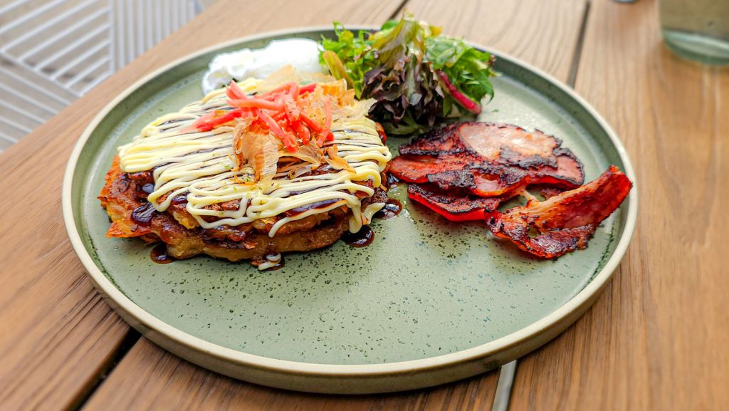 Okonomiyaki Japanese breakfast in Melbournes Cornerstone & CO