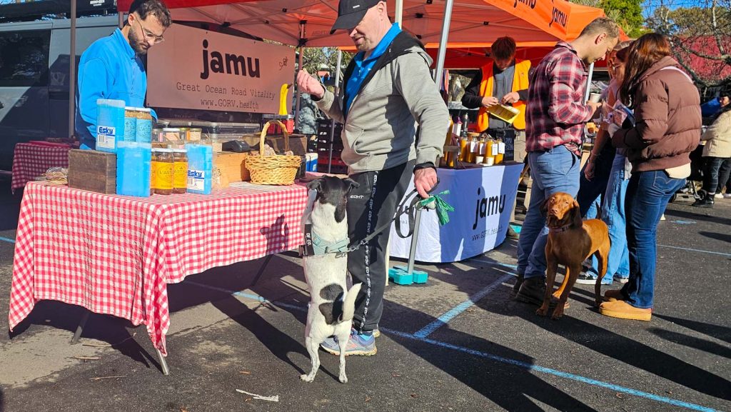 Dogs at Elwood Farmers Market