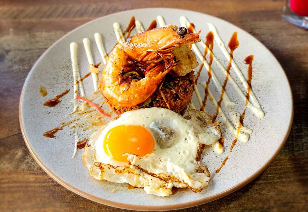 Prawn Okonomiyaki at Project 281 coffeee roasters